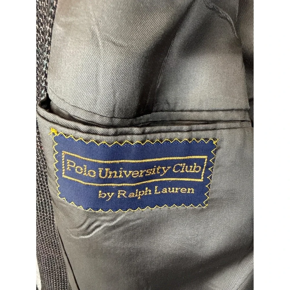 Vintage Polo University Club Ralph Lauren Sport Coat Mens 44 Houndstooth USA EUC